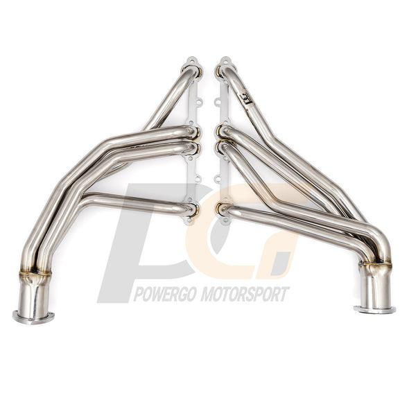 Long Tube Headers for 66-87 Chevy GMC Pickups SUVs 283-400 V8 | Polished