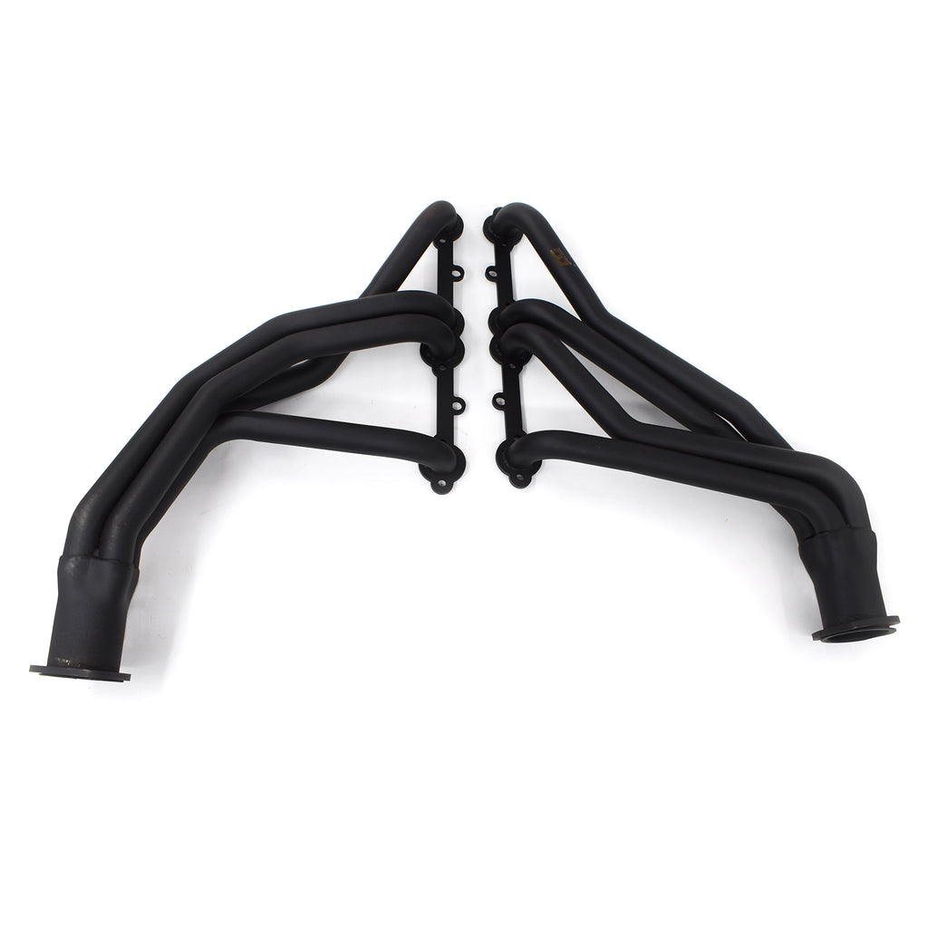 Long Tube Headers for 66-87 Chevy GMC Pickups SUVs 283-400 V8 | Black Paint