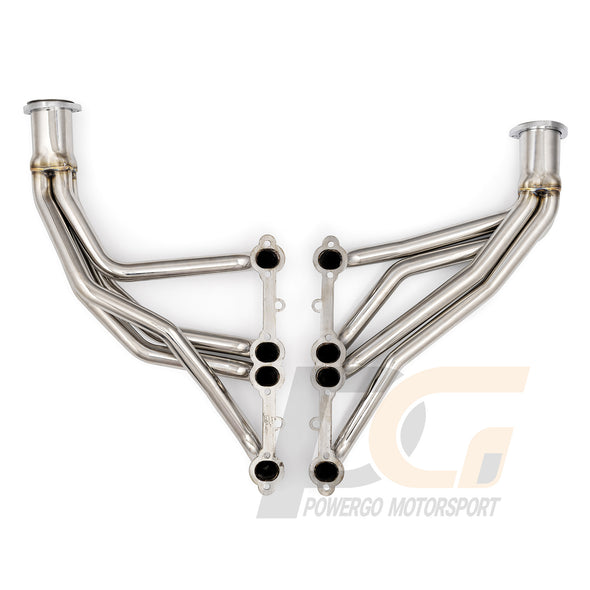 Long Tube Headers for 66-87 Chevy GMC Pickups SUVs 283-400 V8 | Polished
