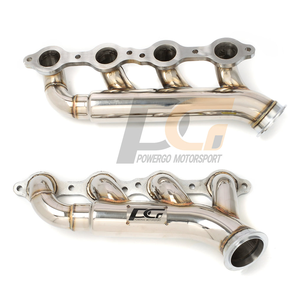 Log Style Shorty Headers for 02-13 Chevy GMC Pickups SUVs | Polished