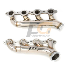 Log Style Shorty Headers for 02-13 Chevy GMC Pickups SUVs | Polished