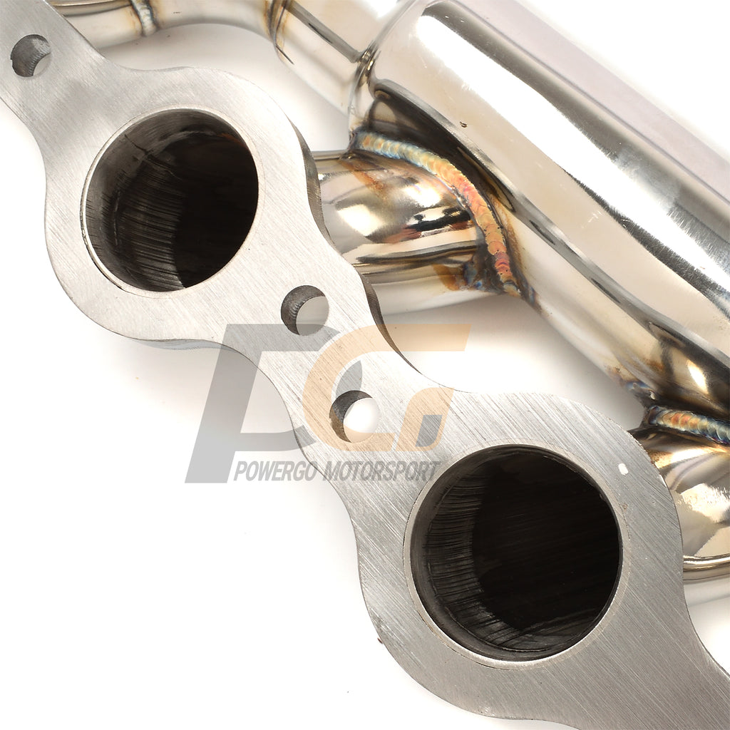 Log Style Shorty Headers for 02-13 Chevy GMC Pickups SUVs | Polished