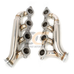 Log Style Shorty Headers for 02-13 Chevy GMC Pickups SUVs | Polished