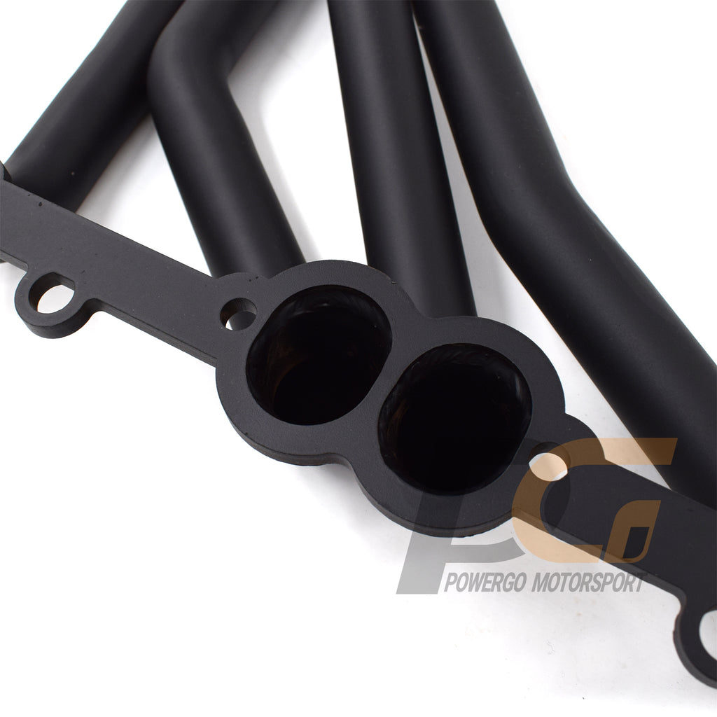 Long Tube Headers for 66-87 Chevy GMC Pickups SUVs 283-400 V8 | Black Paint