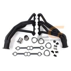 Long Tube Headers for 66-87 Chevy GMC Pickups SUVs 283-400 V8 | Black Paint