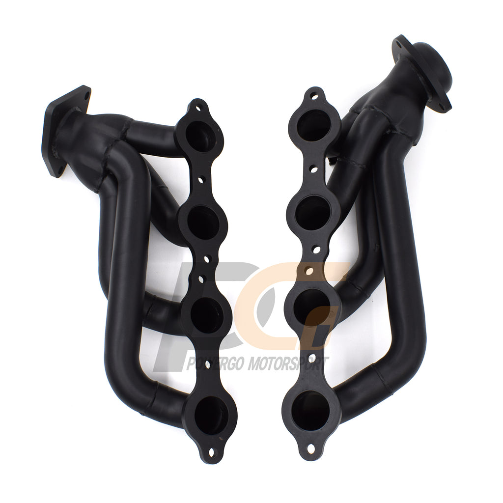 Shorty Headers for 02-13 Chevy GMC Silverado Sierra Tahoe Yukon | Black Paint