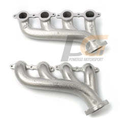 LS Swap Cast Manifolds 1-3/4" x 2-1/4" | Silver Ceramic