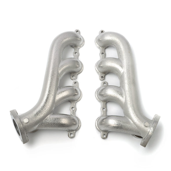 LS Swap Cast Manifolds 1-3/4" x 2-1/4" | Silver Ceramic