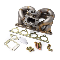 Turbo Manifold 3mm Piping T3 Flange 38mm Wastegate Port | Sandblasted