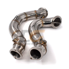 Turbo Exhaust Downpipes Full 3" High Flow | Polished