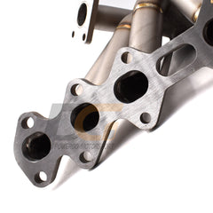 Single Turbo Conversion Manifold 3mm Piping T4 Flange 40/50mm Wastegate Port | Sandblasted