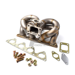 Turbo Manifold 3mm Piping T3 Flange 38mm Wastegate Port | Sandblasted