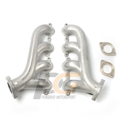 LS Swap Cast Manifolds 1-3/4" x 2-1/4" | Silver Ceramic