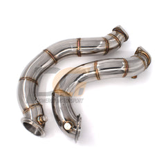 Turbo Exhaust Downpipes Full 3" High Flow | Polished