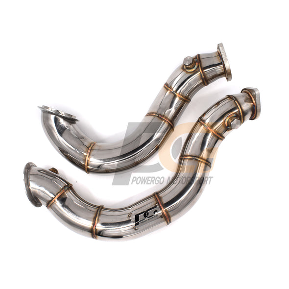 Turbo Exhaust Downpipes Full 3" High Flow | Polished