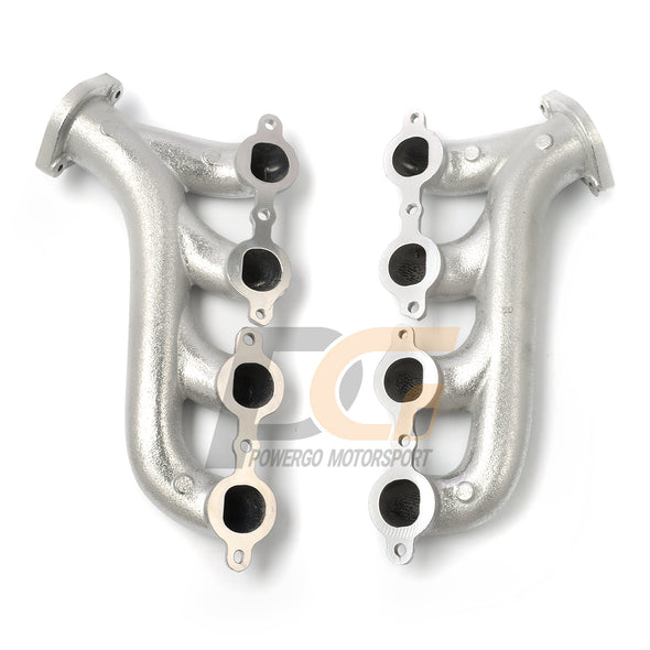 LS Swap Cast Manifolds 1-3/4" x 2-1/4" | Silver Ceramic